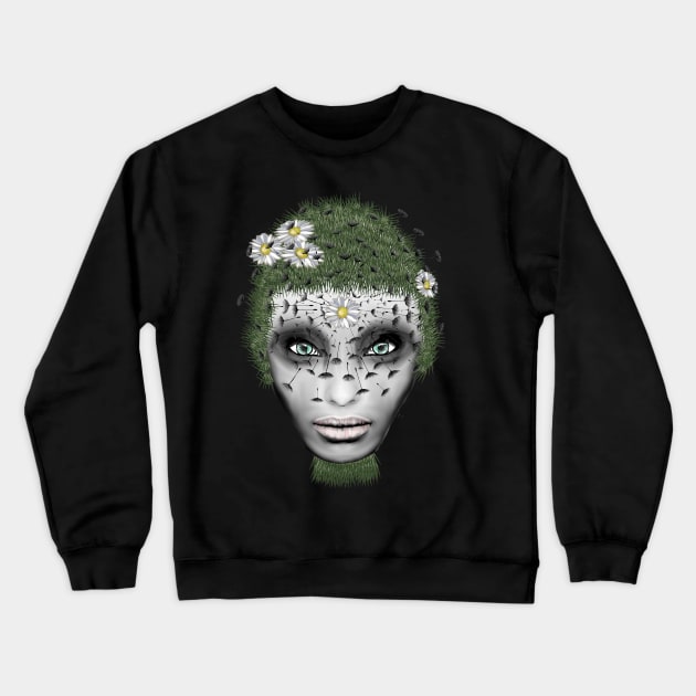 Face Nature Crewneck Sweatshirt by msmart